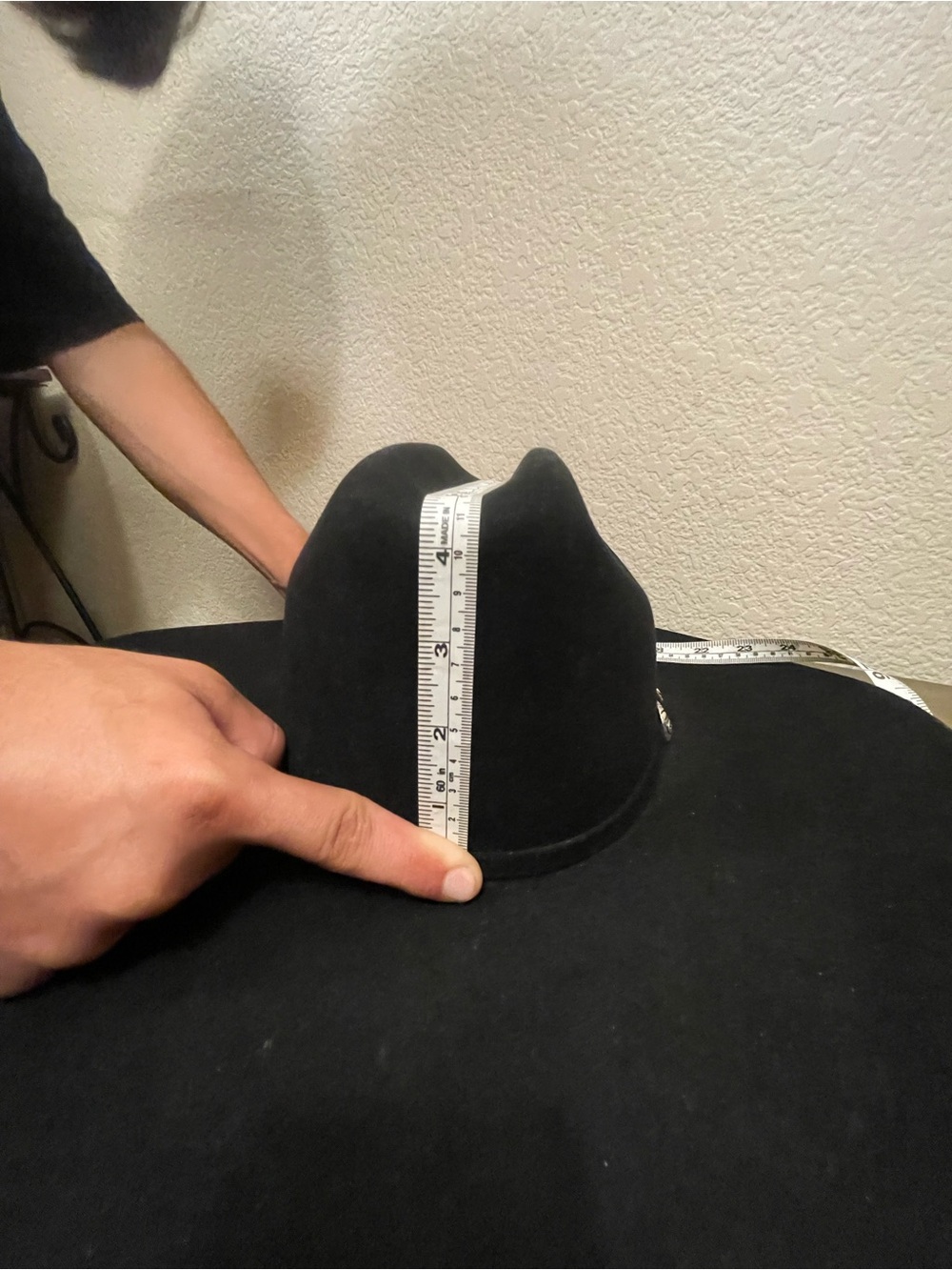Resistol 6X Black Fur Felt Cowboy Hat Size 7 1/4 Western Hat Made in USA - Picture 8 of 10